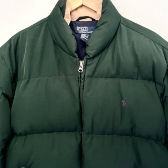 Polo by Ralph Lauren Vintage Puffer Jacket. Goose Down Filled Hunter Green Sz XL - Picture 3 of 8